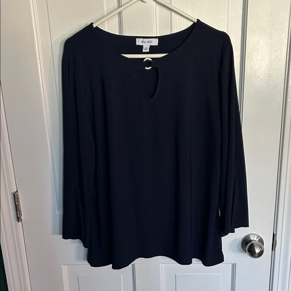Nine West Women's Navy Blouse